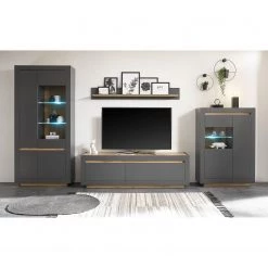 Loftscape Vitrine haute Accra - Anthracite / Imitation chêne 12 Loftscape Vitrine haute Accra - Anthracite / Imitation chêne -Meubles de salle à manger Soldes Magasin 1000348817 220506 022 MOOD DETAILS P000000001000348817 mood