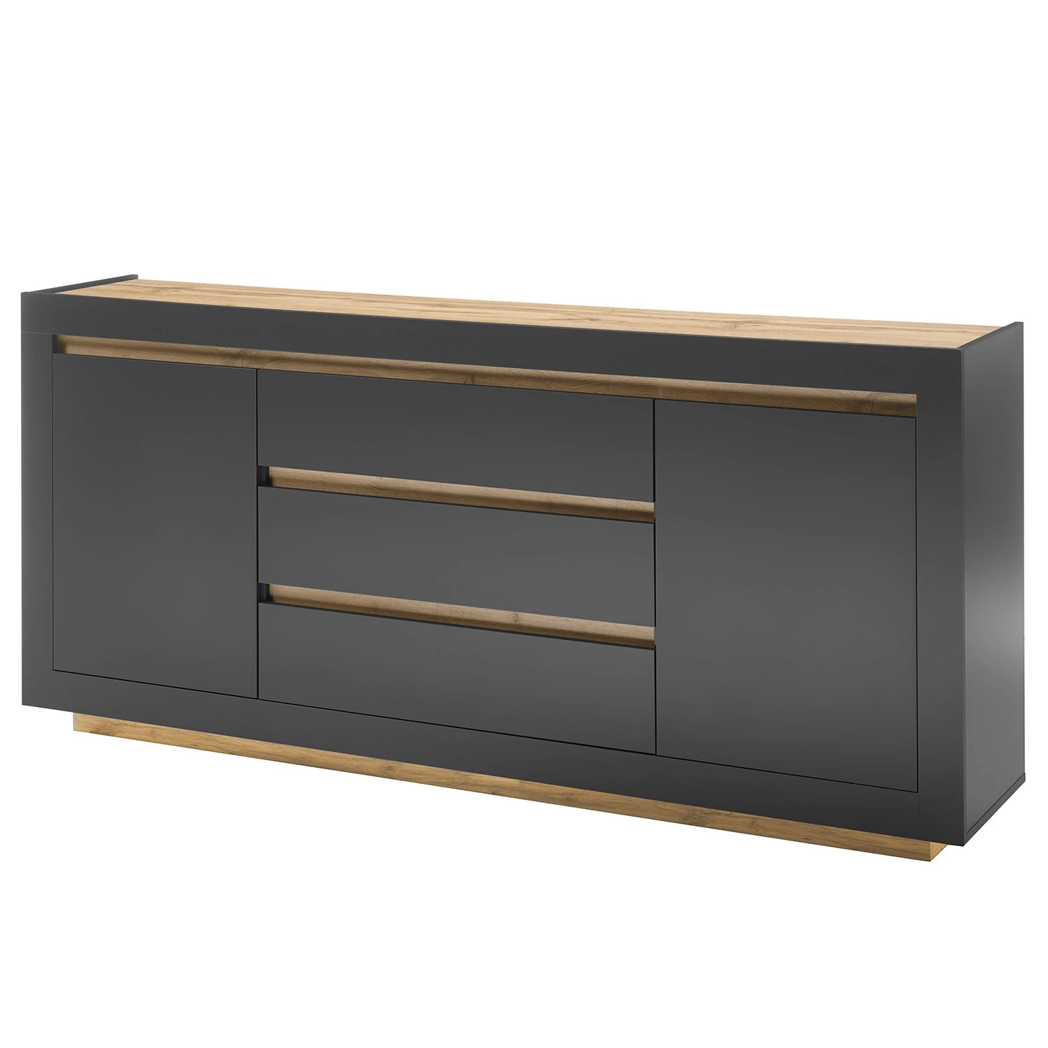 Loftscape Buffet Accra - Anthracite / Imitation chêne 1 Loftscape Buffet Accra - Anthracite / Imitation chêne