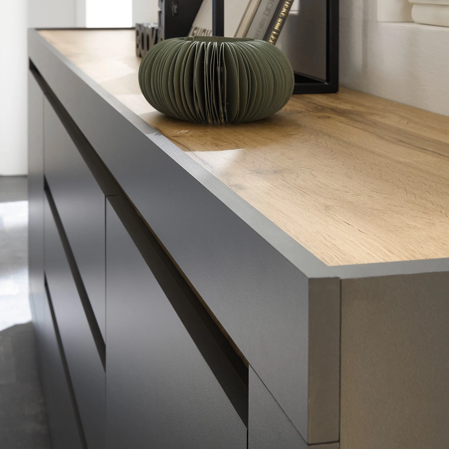 Loftscape Buffet Accra - Anthracite / Imitation chêne 7 Loftscape Buffet Accra - Anthracite / Imitation chêne – Image 7