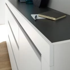 Loftscape Buffet Accra - Blanc / Anthracite -Meubles de salle à manger Soldes Magasin 1000348827 220506 032 DETAILS P000000001000348827