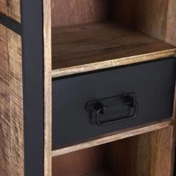 Red Living Buffet haut Toleos - Manguier brut massif / Fer - Manguier / Noir -Meubles de salle à manger Soldes Magasin 1000352069 220520 044 DETAILS P000000001000352069