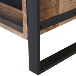 Red Living Buffet haut Toleos - Manguier brut massif / Fer - Manguier / Noir -Meubles de salle à manger Soldes Magasin 1000352069 220520 055 DETAILS P000000001000352069