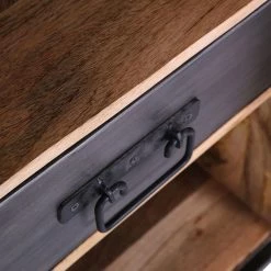 Red Living Enfilade Toleos - Manguier brut massif / Fer - Manguier / Noir -Meubles de salle à manger Soldes Magasin 1000352070 220520 030 DETAILS P000000001000352070