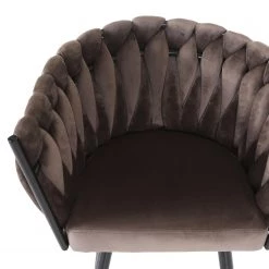 Jack & Alice Chaise de bar Feltham - Marron noix de coco -Meubles de salle à manger Soldes Magasin 1000352072 220520 040 DETAILS P000000001000352072