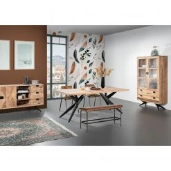 Ars manufacti Chaises de bar Blasdell (lot de 2) - Cuir véritable / Métal - Marron vintage/ Laiton vieilli -Meubles de salle à manger Soldes Magasin 1000352078 220520 021 MOOD DETAILS P000000001000352078 mood