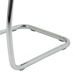 Loftscape Chaise cantilever La Paz - Imitation cuir / Métal - Chrome - Cappuccino - Lot de 4 -Meubles de salle à manger Soldes Magasin 1000352382 220610 082 DETAILS P000000001000352382