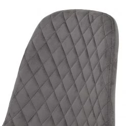 Jack & Alice Chaise Rudine - Microfibre/ Acier - Noir - Gris - Lot de 4 -Meubles de salle à manger Soldes Magasin 1000352405 220610 080 DETAILS P000000001000352405