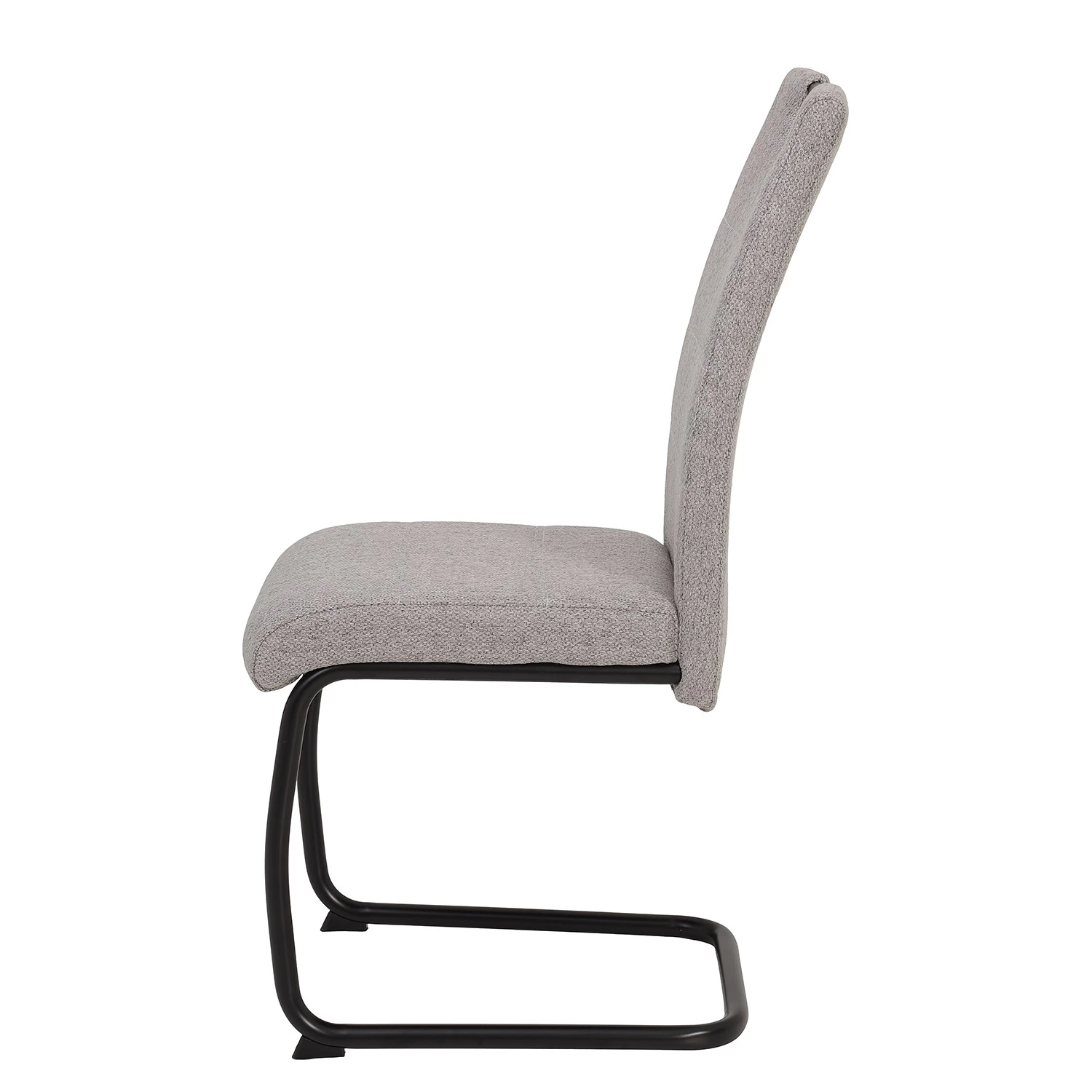 Loftscape Chaise cantilever La Paz III - Tissu / Métal - Noir - Gris - Lot de 4 5 Loftscape Chaise cantilever La Paz III - Tissu / Métal - Noir - Gris - Lot de 4 – Image 5