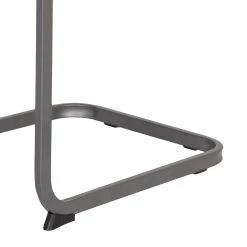 Loftscape Chaise cantilever Cotulla - Microfibre / Métal - Noir - Gris vintage - Lot de 4 -Meubles de salle à manger Soldes Magasin 1000352412 220610 082 DETAILS P000000001000352412