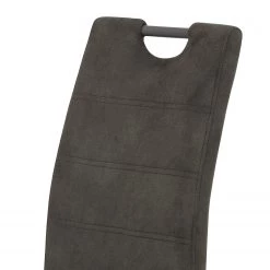 Loftscape Chaise cantilever Frenois - Microfibre / Acier - Anthracite - Lot de 4 -Meubles de salle à manger Soldes Magasin 1000352416 220610 080 DETAILS P000000001000352416