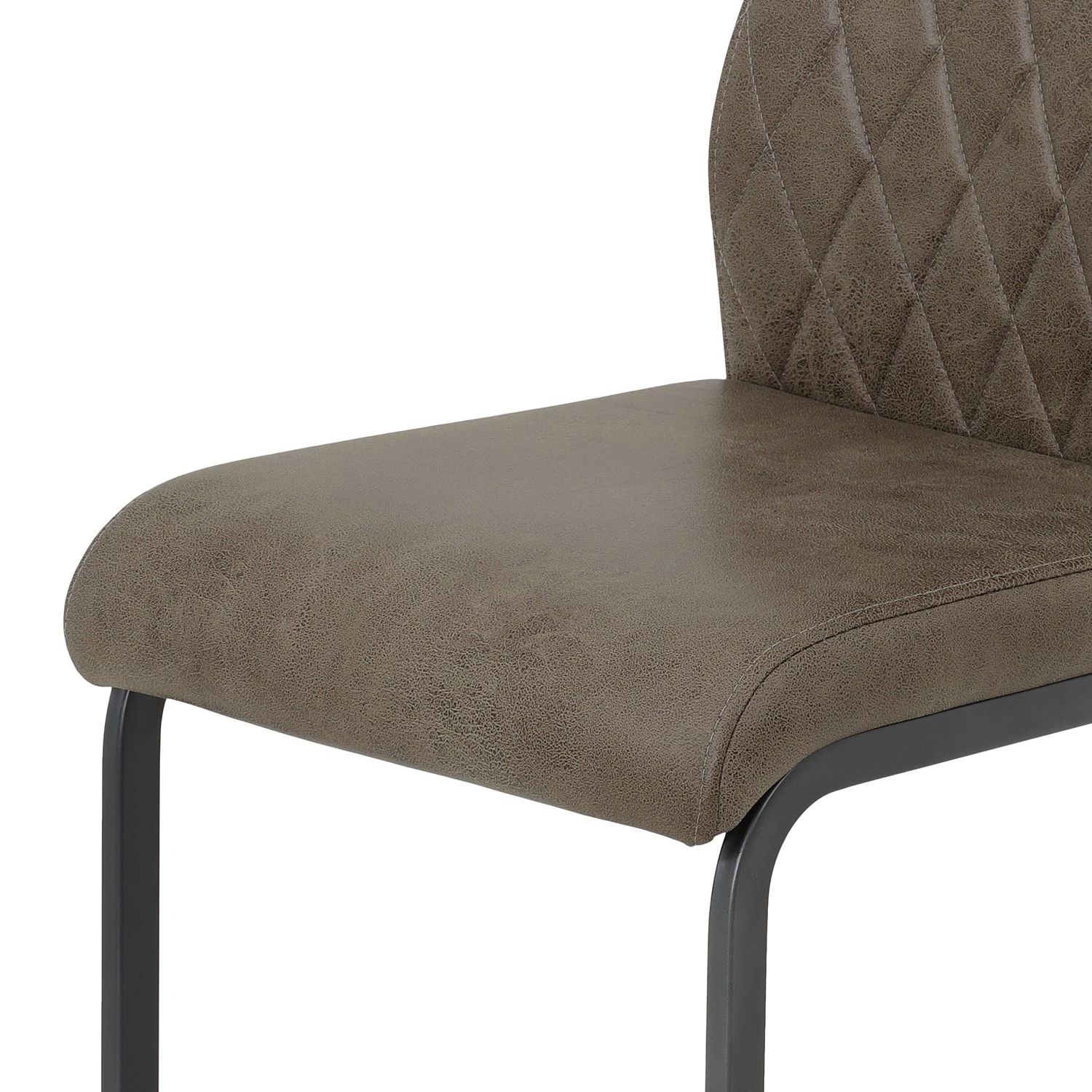 Loftscape Chaise cantilever Lajo - Microfibre / Acier - Limon - Lot de 4 8 Loftscape Chaise cantilever Lajo - Microfibre / Acier - Limon - Lot de 4 – Image 8