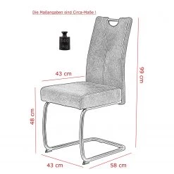 Red Living Chaise cantilever Manniku - Limon - Lot de 4 -Meubles de salle à manger Soldes Magasin 1000352437 220610 500 SKETCH DETAILS P000000001000352437 sketch