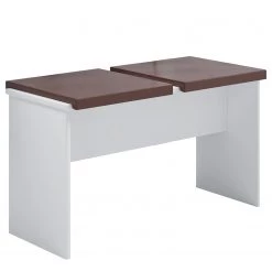 VCM Salle à manger Esal XXL (3 éléments) - Blanc / Marron -Meubles de salle à manger Soldes Magasin 1000353030 220704 030 DETAILS P000000001000353030