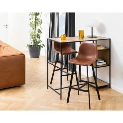 Red Living Chaises capitonnées Gustave (lot de 2) - Cognac -Meubles de salle à manger Soldes Magasin 1000353345 220614 021 MOOD DETAILS P000000001000353345 mood