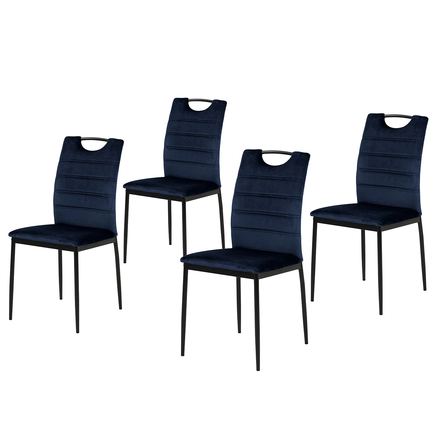 Loftscape Chaises capitonnées Glendive (lot de 4) - Bleu lagon 1 Loftscape Chaises capitonnées Glendive (lot de 4) - Bleu lagon