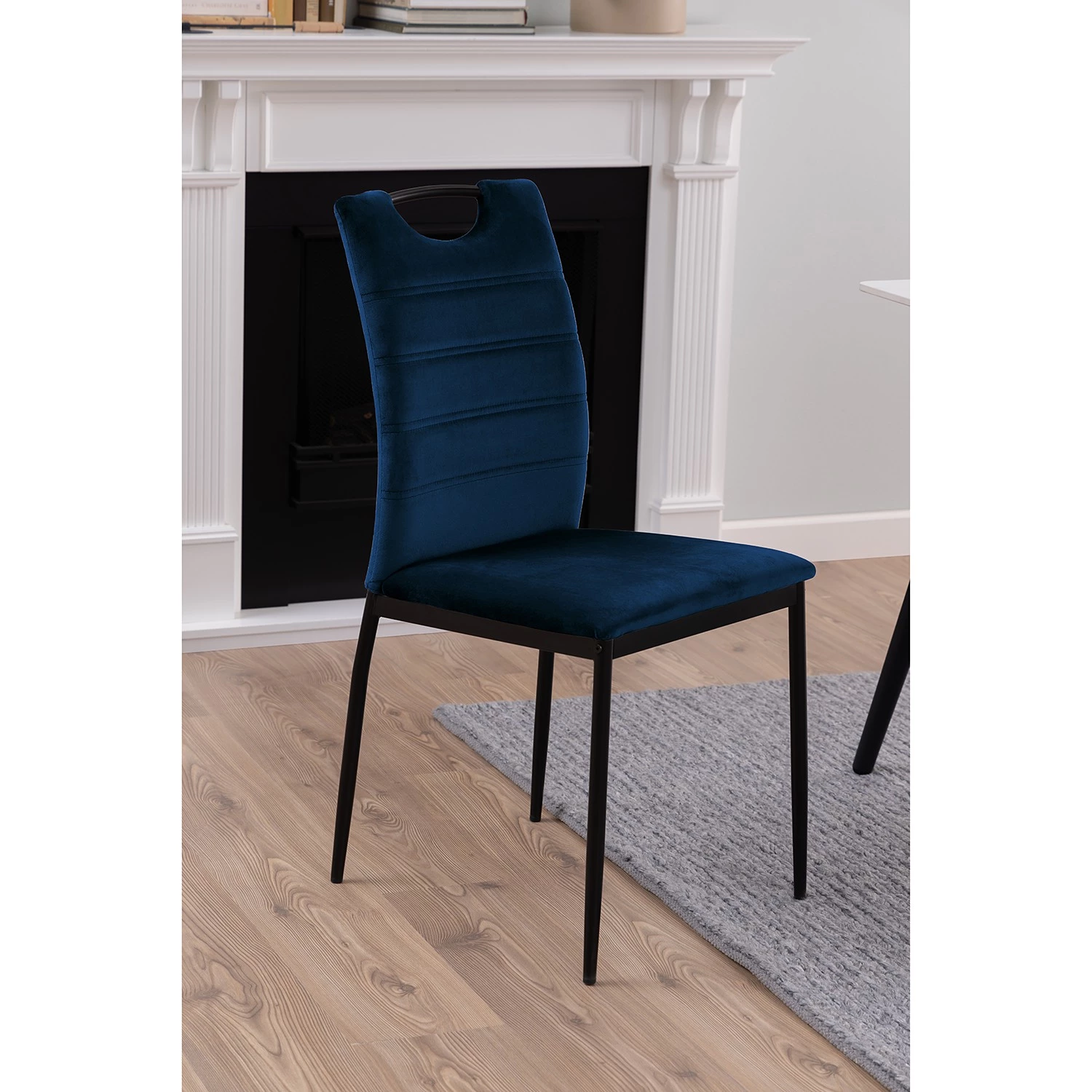 Loftscape Chaises capitonnées Glendive (lot de 4) - Bleu lagon 3 Loftscape Chaises capitonnées Glendive (lot de 4) - Bleu lagon – Image 3