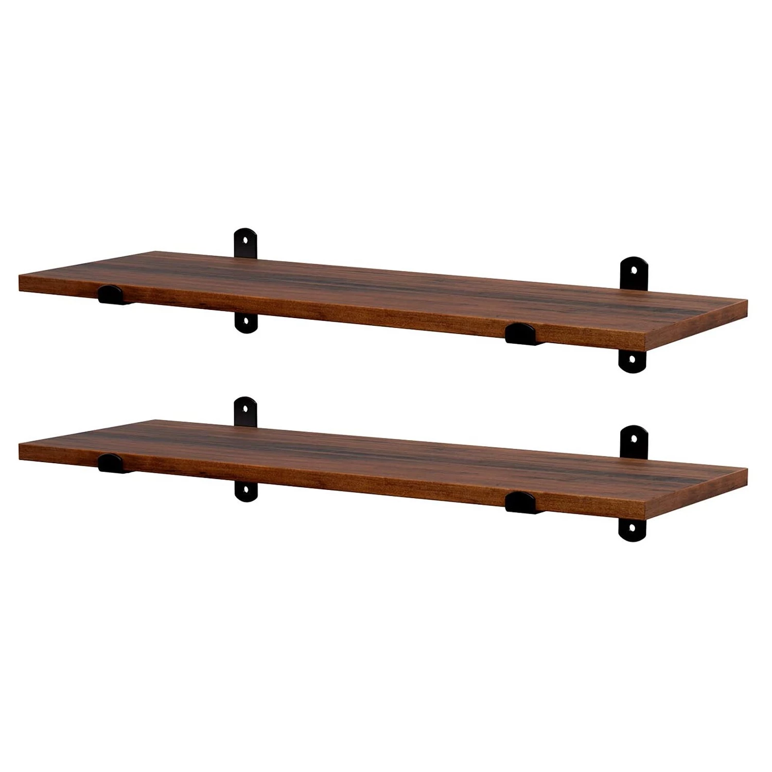 Red Living Tablettes murales Crossville II (lot 2) - Marron / Noir 1 Red Living Tablettes murales Crossville II (lot 2) - Marron / Noir