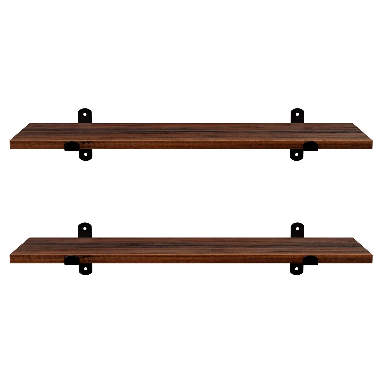 Red Living Tablettes murales Crossville II (lot 2) - Marron / Noir 4 Red Living Tablettes murales Crossville II (lot 2) - Marron / Noir – Image 4