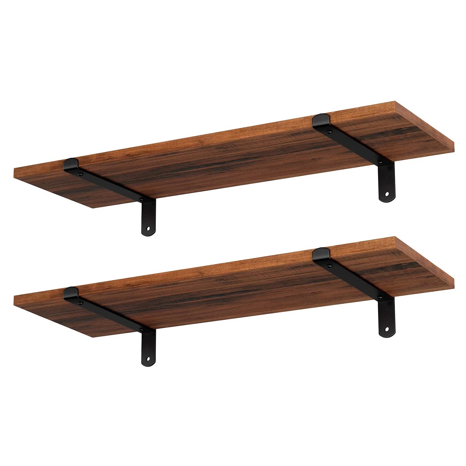 Red Living Tablettes murales Crossville II (lot 2) - Marron / Noir 5 Red Living Tablettes murales Crossville II (lot 2) - Marron / Noir – Image 5