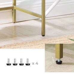 Red Living Console Poygan II - Verre / Métal - Doré -Meubles de salle à manger Soldes Magasin 1000353441 220601 031 DETAILS P000000001000353441