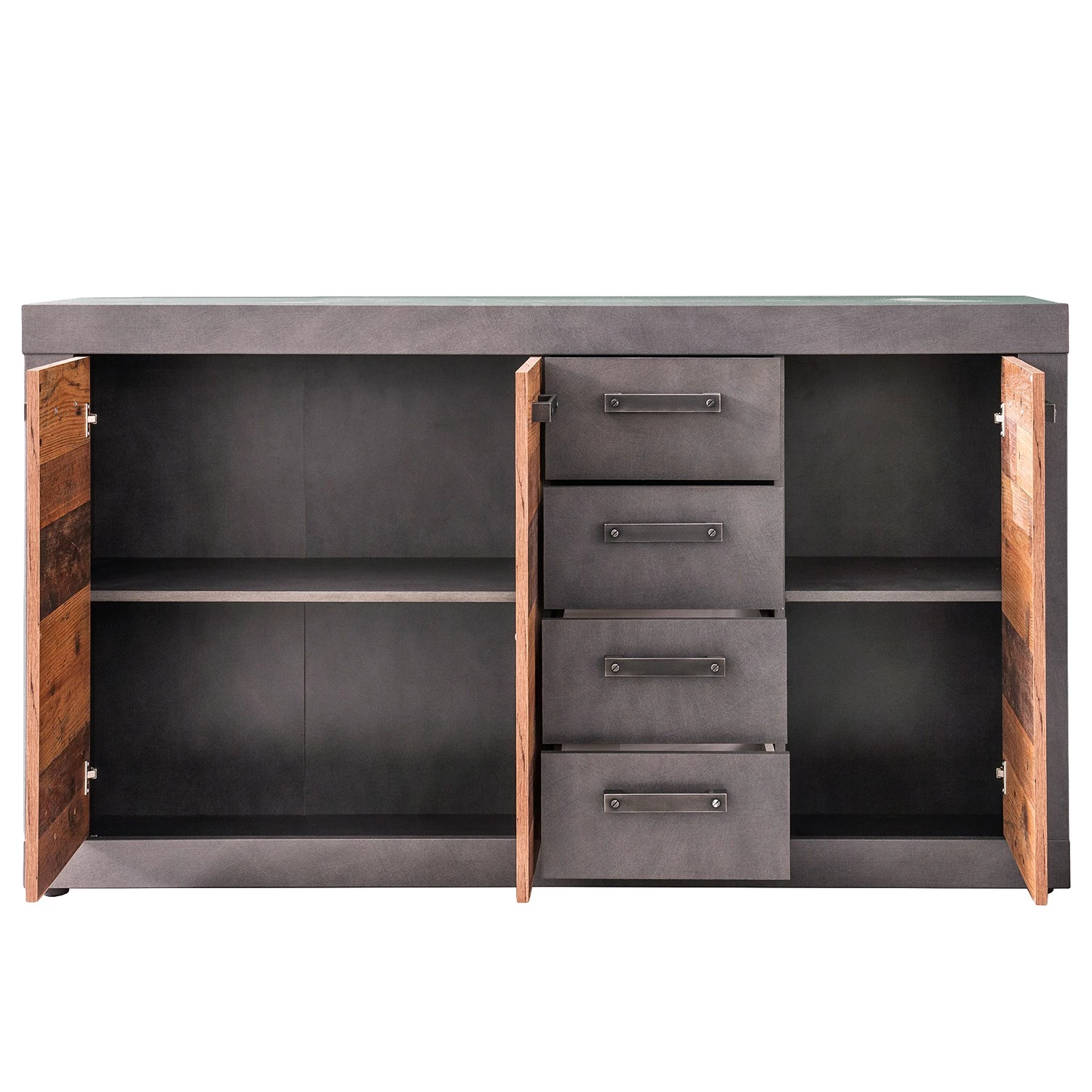 Trendteam Buffet Indy I - Imitation bois recyclé / Anthracite 6 Trendteam Buffet Indy I - Imitation bois recyclé / Anthracite – Image 6