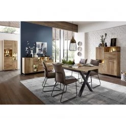 Red Living Table Sligo - Imitation chêne rustique argenté / Graphite -Meubles de salle à manger Soldes Magasin 1000353516 220530 021 MOOD DETAILS P000000001000353516 mood