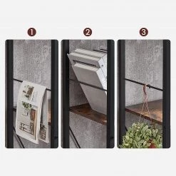 Red Living Étagère Niolon I - Marron / Noir 12 Red Living Étagère Niolon I - Marron / Noir -Meubles de salle à manger Soldes Magasin 1000355207 220601 032 DETAILS P000000001000355207