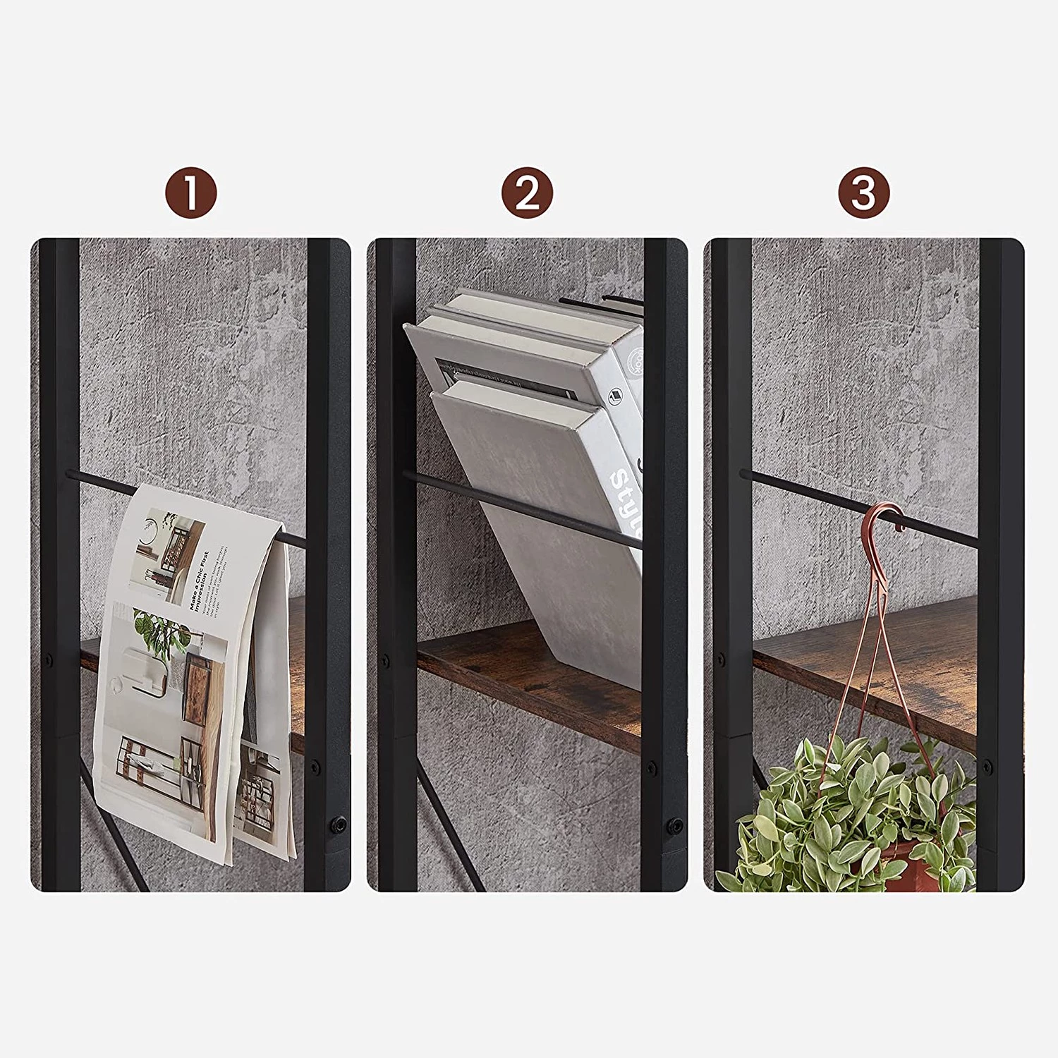 Red Living Étagère Niolon I - Marron / Noir 6 Red Living Étagère Niolon I - Marron / Noir – Image 6