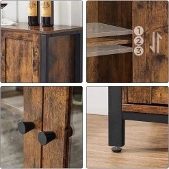 Red Living Buffet Toulouse II - Marron / Noir 14 Red Living Buffet Toulouse II - Marron / Noir -Meubles de salle à manger Soldes Magasin 1000355221 220601 031 DETAILS P000000001000355221