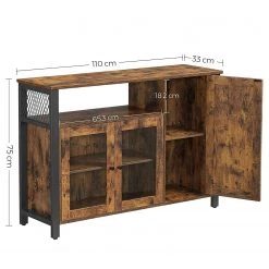 Red Living Buffet Toulouse II - Marron / Noir 15 Red Living Buffet Toulouse II - Marron / Noir -Meubles de salle à manger Soldes Magasin 1000355221 220601 500 SKETCH DETAILS P000000001000355221 sketch