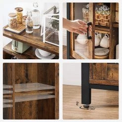 Red Living Buffet Toulouse I - Marron / Noir 12 Red Living Buffet Toulouse I - Marron / Noir -Meubles de salle à manger Soldes Magasin 1000355223 220601 031 DETAILS P000000001000355223