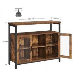 Red Living Buffet Toulouse I - Marron / Noir 13 Red Living Buffet Toulouse I - Marron / Noir -Meubles de salle à manger Soldes Magasin 1000355223 220601 500 SKETCH DETAILS P000000001000355223 sketch