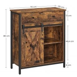 Red Living Buffet Torm II - Marron / Noir -Meubles de salle à manger Soldes Magasin 1000355224 220601 500 SKETCH DETAILS P000000001000355224 sketch