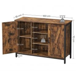 Red Living Buffet Towa I - Marron / Noir 17 Red Living Buffet Towa I - Marron / Noir -Meubles de salle à manger Soldes Magasin 1000355227 220601 500 SKETCH DETAILS P000000001000355227 sketch