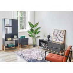 Norrwood Étagère Caborn - Noir / Pin -Meubles de salle à manger Soldes Magasin 1000355282 220603 021 MOOD DETAILS P000000001000355282 mood