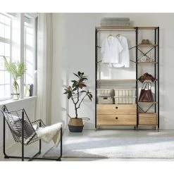 Red Living Étagère Ruoms I - Imitation acacia / Noir -Meubles de salle à manger Soldes Magasin 1000355289 220603 023 MOOD DETAILS P000000001000355289 mood