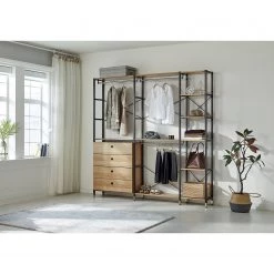 Red Living Étagère Ruoms II - Imitation acacia / Noir -Meubles de salle à manger Soldes Magasin 1000355290 220603 021 MOOD DETAILS P000000001000355290 mood