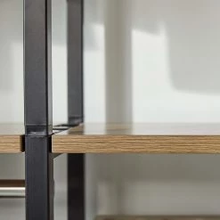 Red Living Étagère Ruoms II - Imitation acacia / Noir -Meubles de salle à manger Soldes Magasin 1000355290 220603 031 DETAILS P000000001000355290