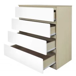 Norrwood Commode Splendid Night - Blanc brillant / Imitation chêne Sonoma -Meubles de salle à manger Soldes Magasin 1000355300 220603 031 DETAILS P000000001000355300