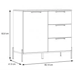 Loftscape Buffet Ozora - Blanc brillant / Blanc mat 12 Loftscape Buffet Ozora - Blanc brillant / Blanc mat -Meubles de salle à manger Soldes Magasin 1000356695 220603 500 SKETCH DETAILS P000000001000356695 sketch