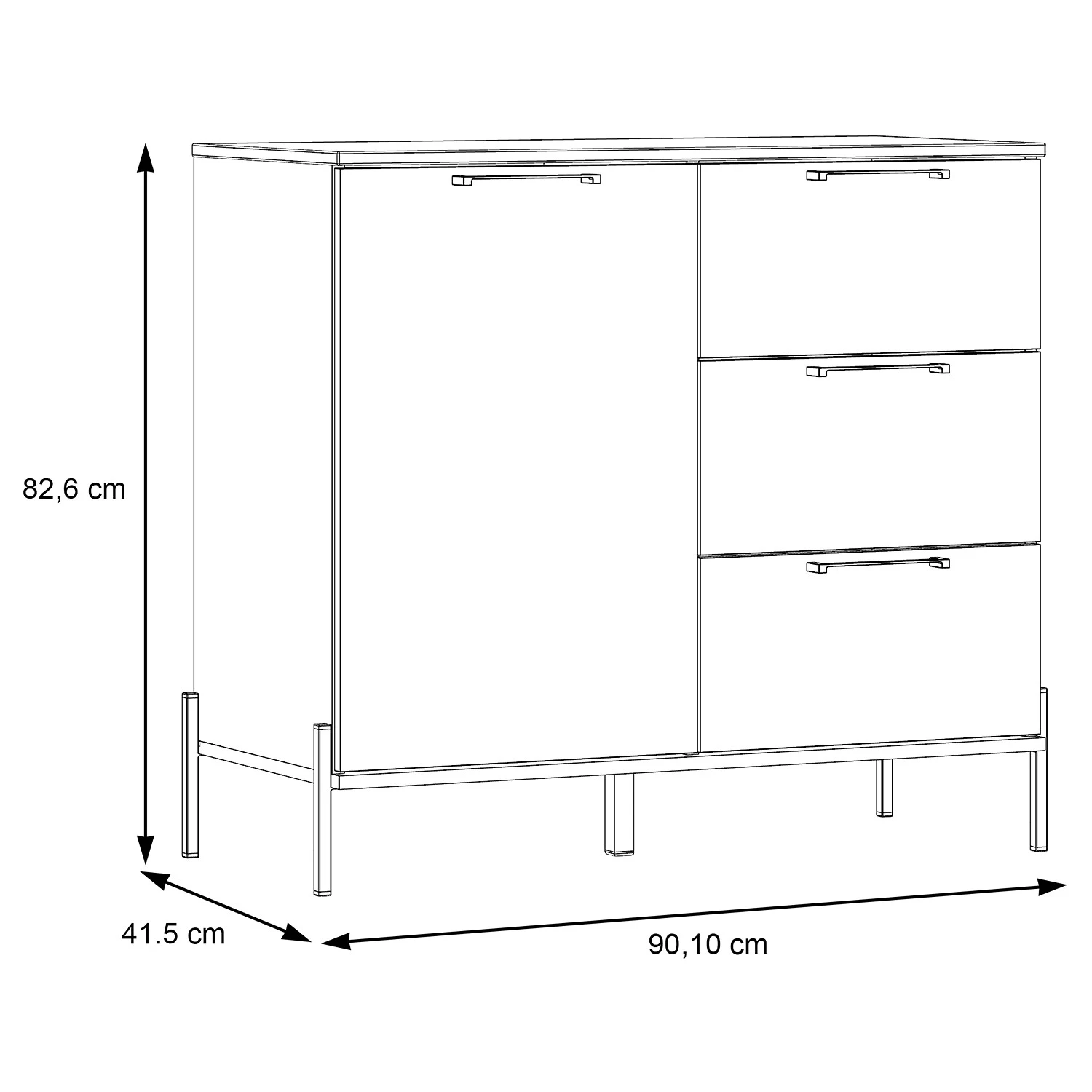 Loftscape Buffet Ozora - Blanc brillant / Blanc mat 6 Loftscape Buffet Ozora - Blanc brillant / Blanc mat – Image 6