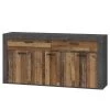 Red Living Buffet Westcliffe - Imitation bois recyclé / Imitation béton