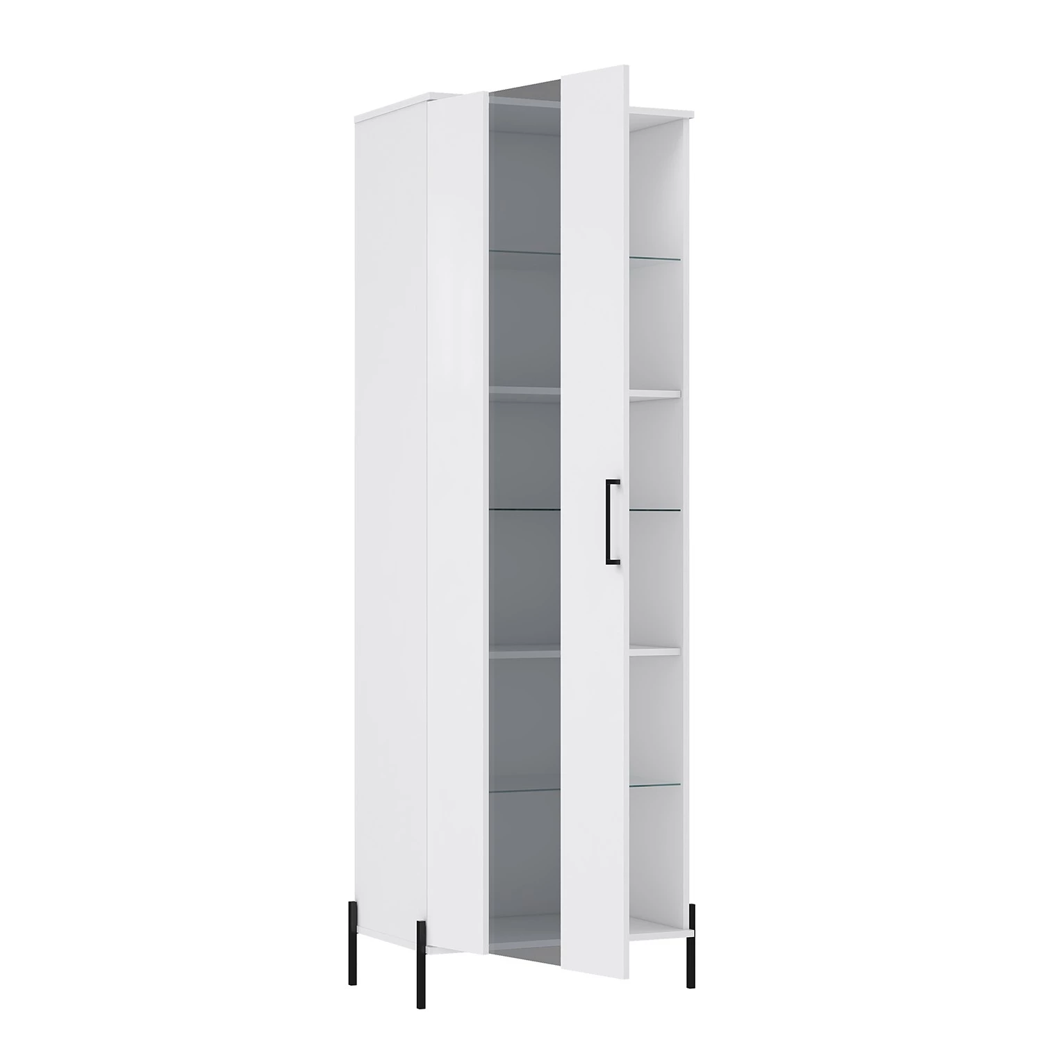 Loftscape Vitrine Ozora - Blanc brillant / Blanc mat 5 Loftscape Vitrine Ozora - Blanc brillant / Blanc mat – Image 5