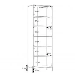 Loftscape Vitrine Ozora - Blanc brillant / Blanc mat 13 Loftscape Vitrine Ozora - Blanc brillant / Blanc mat -Meubles de salle à manger Soldes Magasin 1000356714 220603 501 SKETCH DETAILS P000000001000356714 sketch