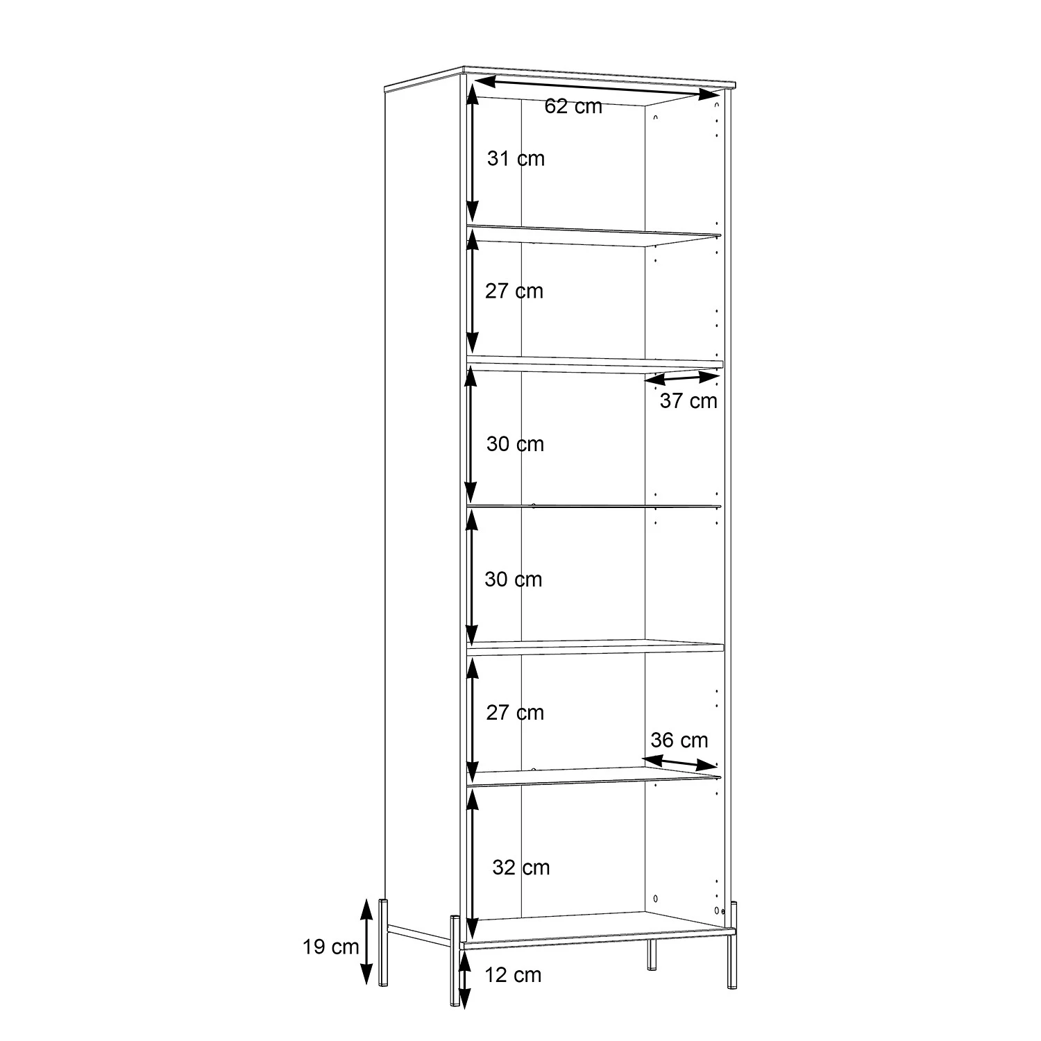 Loftscape Vitrine Ozora - Blanc brillant / Blanc mat 7 Loftscape Vitrine Ozora - Blanc brillant / Blanc mat – Image 7