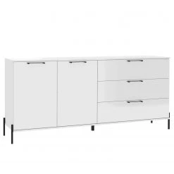 Loftscape Buffet Ozora II - Blanc brillant / Blanc mat