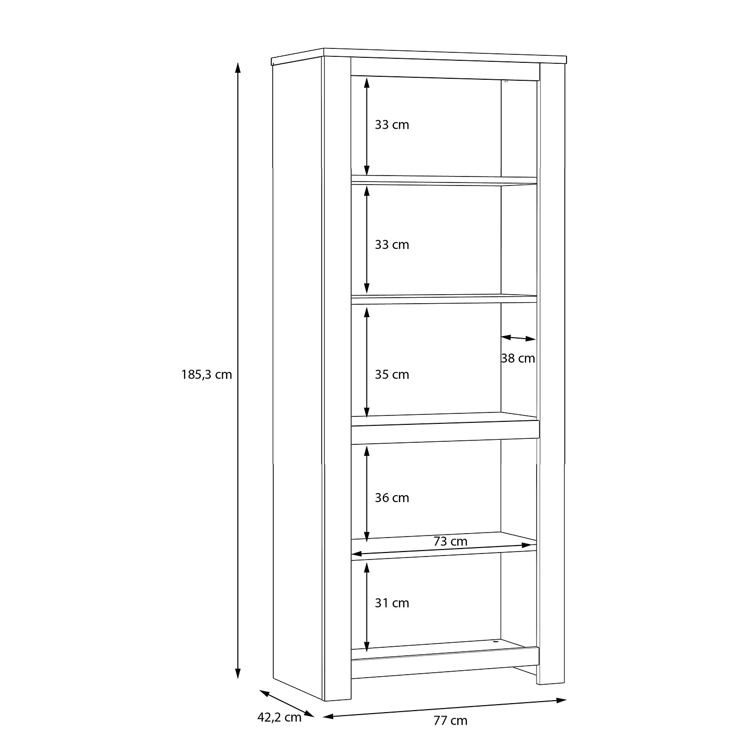 Loftscape Vitrine Verolme - Imitation chêne 6 Loftscape Vitrine Verolme - Imitation chêne – Image 6