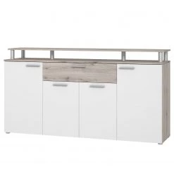 Loftscape Buffet Union City - Blanc mat / Imitation chêne sable