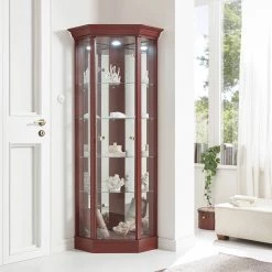 Ridgevalley Vitrine d’angle Loroux - Avec éclairage inclus - Imitation Mahagoni -Meubles de salle à manger Soldes Magasin 1000357372 220609 021 MOOD DETAILS P000000001000357372 mood