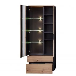 Loftscape Vitrine Moosic - Avec éclairage - Imitation chêne artisan / Graphite 7 Loftscape Vitrine Moosic - Avec éclairage - Imitation chêne artisan / Graphite -Meubles de salle à manger Soldes Magasin 1000357964 220608 030 DETAILS P000000001000357964